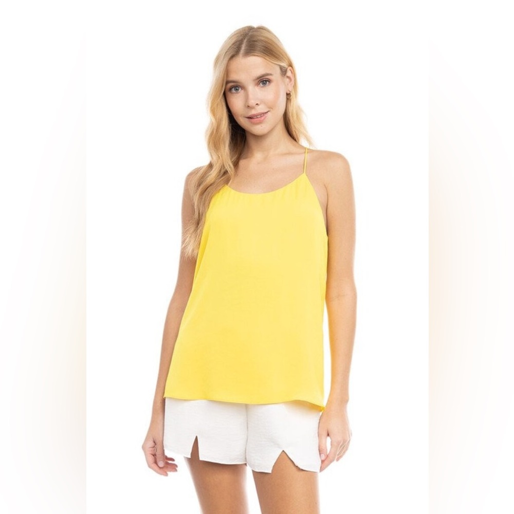 Margarita Silky Racerback Tank Top Bright Yellow